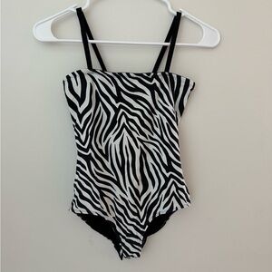 Leslie Amon Zebra One Piece Swimsuit